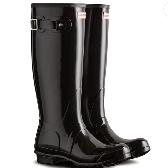 Hunter Women's Original Tall Gloss Rain Boots (size 6) - Picture 1 of 5